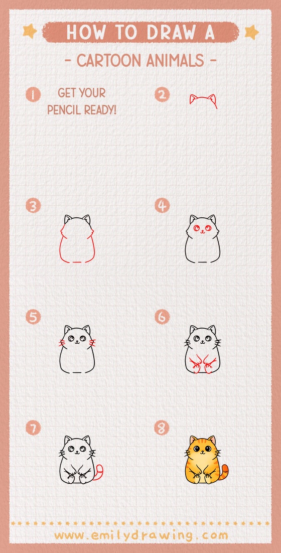 how to draw a cartoon animals pinterest pin